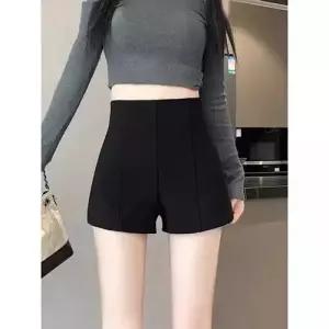 가을 여름 팬츠 여성 블랙 힙업 부츠 하이웨스트 핫팬츠 반바지 슬림핏 타이트 MF2
