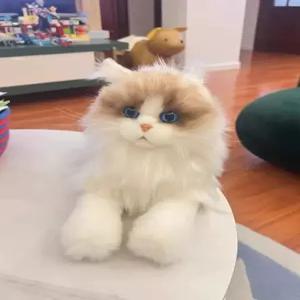 로봇 고양이 심리안정 애완 돌봄 움직이는 정서 핑크 애완동물 동물 거짓말 장난감 심리