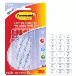 TBZ 투명테이프 부착 걸이 후크 20P 고리걸이 접착식후크