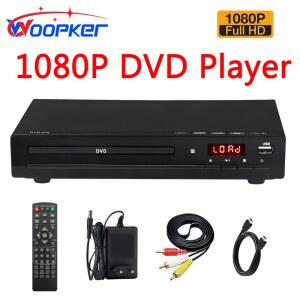 DVD 플레이어 Woopker 238 HD 1080P 멀티미디어 디지털 TV 휴대용 지원 CD MP3 MP4 VCD 시어터 시스템 KTV