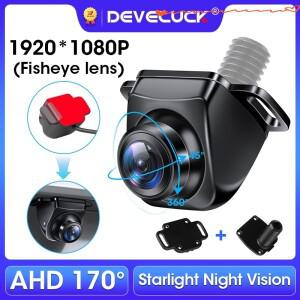 Develuck AHD 1080P 도 후방 카메라 야간 투시경 어안 렌즈 역방향 IP68 방수 범용 주차 캠