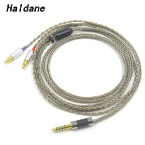 Haldane Gun-Grey 16 코어 실버 도금 그래핀 헤드폰  교체 케이블 ATH-ap2000ti ADX5000 WP900 MSR7B 770H