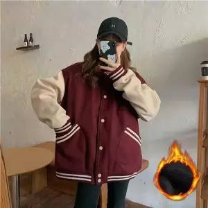 여성 데일리 기모안감 겨울 패션 야구점퍼 LK J021 야구점퍼