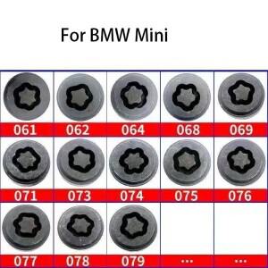061- 079 BMW 호환 미니 소형 시리즈용 도난 방지 휠 볼트 잠금 너트 키 어댑터 슬리브 1개
