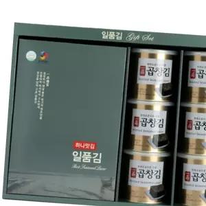 일품 곱창김 30g 6캔 무조미 파래김 5매입 5봉 선물세트 김선물세트
