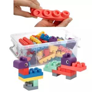 100pcs 소프트 안전 아기블럭 말랑블록 경량 유아용