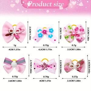 10pcs 20pcs 다이아몬드 강아지 활 고무 밴드와 멀티 스타일 개 개 애완동물 헤어 호환 수제 머리 용품
