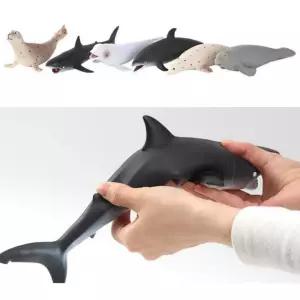 6개 말랑한 바다생물 고래 모형 물고기 피규어 세트
