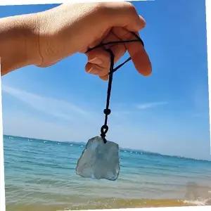 해변 여름 휴가 액세서리 천연석 보석 투명 푸른빛 아쿠아마린 원석 조절 가능