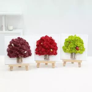 아트박스/플라워트리 스칸디아모스 공기정화 액자 이젤 쁘띠트리 set 25cm