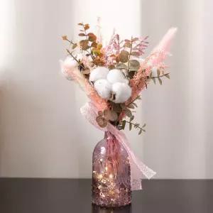 아트박스/플라워트리 목화 조화 화병 LED 엔틱 유칼립투스 set 30cm (DIY)