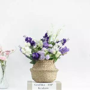 아트박스/플라워트리 라벤다 조화 바구니 퍼플베리set 37cm 인테리어 장식