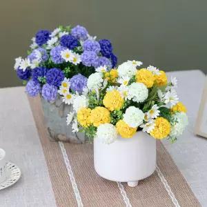 아트박스/플라워트리 소국 조화 화분 폼폼 인테리어 32cm (DIY) 2컬러 꽃