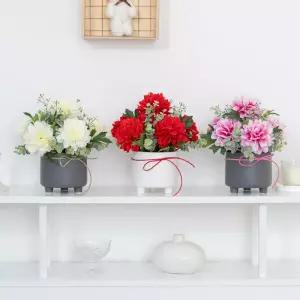 아트박스/플라워트리 다알리아 조화 화분 테이블 장식 set 28cm 3컬러 장식