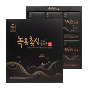 [행복사이소] 진웰스 녹용 홍삼 플러스 70ml x 30포 국내산 6년근 발효 홍삼액 선물