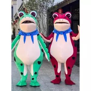 개구리 인형탈 마스코트 파티 축제 할로윈 코스튬 동물탈 이벤트 옷