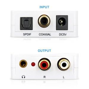 5MM 지원 DA21 TO 헤드폰 RCA DIGITAL 오디오 OREI 컨버터 출력 갖춘 COAXIAL SPDIF 아날로그 스피커