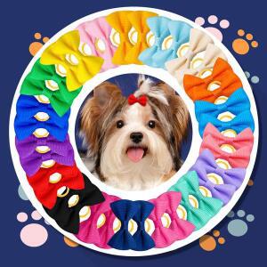 30PCS 애완동물 강아지 고양이 손질 활 헤어 호환 소형견 머리 고무 밴드 공급  호환 장식