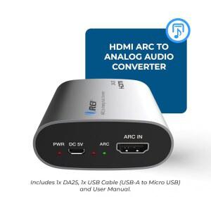 스피커 헤드폰 시어터 EARC TO HDMI DA25 갖춘 컨버터 RCA 5MM EARC ARC U2013 추출기 오디오 컨버터를 ARC OREI