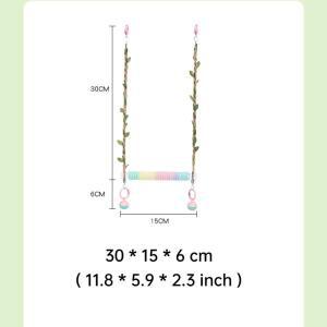 앵무새 스윙 벨 애완동물 놀이 잠자리 해먹 스탠드 칙카틸 Lovebirds Budgies Canaries Finches