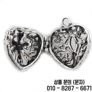 19x19mm 앤티크 실버 필리그리 하트 브라스 케이지 펜던트 진주 로켓 20개/세트 판매