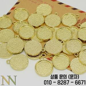 주얼리 제작용 빈 사각형 세팅 라운드 베젤 참 카보숑 베이스 14 K 골드 펜던트 50 12mm