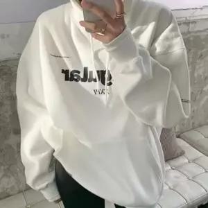 WL 여성 가을 겨울 기모 후드티셔츠 간절기 레터링 편안한 스티치 융털