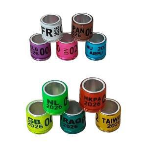 10-50개 멀티컬러 2026년형 비둘기 발찌 8x11mm 앵무새 다리 링 조류 야외 훈련용 번호 포함