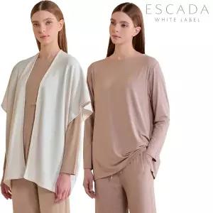 ESCADA 에스까다 EWEW005 숄가운 라운지웨어 상하의 세트