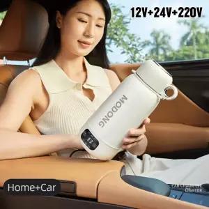 12V 24V 220V 휴대용 전기 주전자 가정용 차량용 1.0L 가열 컵 다기능 끓인 물 포트 야외 여행용 티포트
