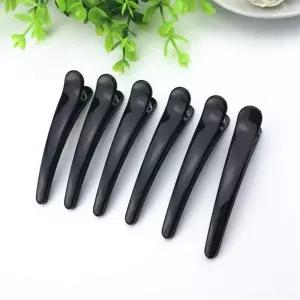 10PCS 전문 미용 살롱 머리핀 검은 플라스틱 단일 프롱 DIY 악어 헤어 클립 케어 스타일링 도구