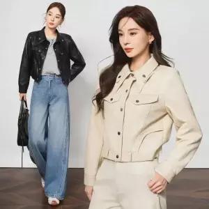 여자 가죽 자켓 멋쟁이 라이더 재킷 봄가을 숏기장 슬림핏 양 코트 원픽3