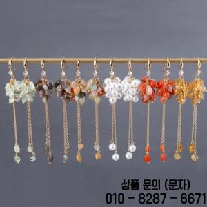GUFEATHER MA18 보석 액세서리 귀 체인 금 천연석 REACH 통과 니켈 만들기 2 개/몫