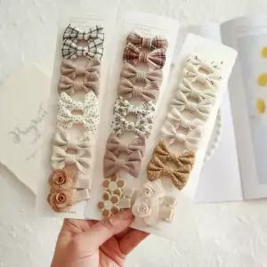 10 개/대 머리핀 귀여운 머리 장식 헤어 액세서리 소녀를위한 활 Scrunchie 클립 바레트 모자를 쓰고 있죠