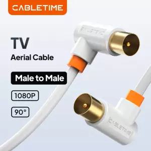 CABLETIME M/M TV 케이블 남성-남성 위성 안테나 고품질 라인 1080P 3C2V HD STB 비디오