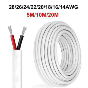 2 코어 LED 연장 원형 전자 18 12V AWG 22 자동차 14 자동차 24 케이블 조명용 UL2464 전원 20 26 와이어 16 케이블 28