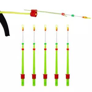 5Pcs 미니 겨울 얼음 낚시대 상단 팁 폴 프런트 엔드 섹션 Bobber 표시기 막대 제어 물고기 약간 얇은 확장