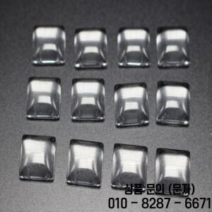 투명한 사각형 돔 플랫백 유리 카보숑 10X10mm 20X20mm