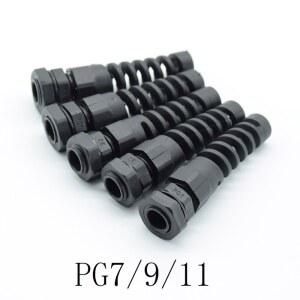 5PCS IP68 방수 M12 6MM 스레드 랜드 와이어 커넥터 케이블 나선형 스트레인 릴리프 플렉스 PG7 PG9 PG11 장치 보호 플라스틱