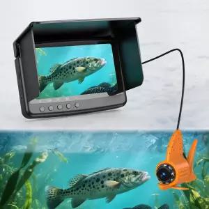 Eyoyo 수중 낚시 카메라 5인치 720P DVR 녹화 32GB 8개의 IR 야간 조명 10000mAh 배터리 호수 보트 얼음