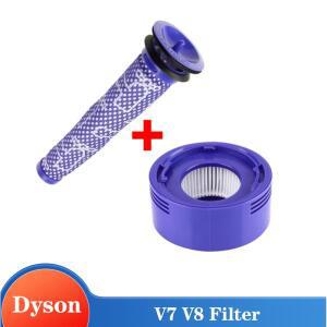 호환다이슨 V7 V8 진공청소기 교체용 프리필터 및 포스트필터 액세서리용 + HEPA 키트