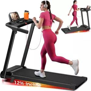 경사가 있는 티드 러닝머신 가정용 3.0 소형 손잡이가 휴대용 전동 가벼운 워킹 패드 300LBS 용량