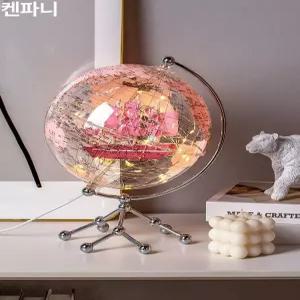 고급 지구본 투명 장식품 인테리어 크리스탈 LED 별자리 책상 소품 금색