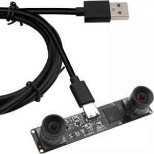얼굴 인식 VR 생체 및 로봇 공학을 위한 듀얼 M2 동기화 3840x080 UVC 컴퓨터 비전 3D 스테레오 카메라를