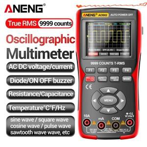 ANENG AOS02 전문가용 디지털 오실로스코프 멀티미터 트루 RMS 48MS/s 샘플링 속도 10MHZ 아날로그 대역폭