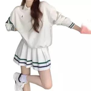 여성 골프웨어 세트 맨투맨 치마 필드룩 골프맨투맨 골프복 반바지 조거 컬러 여자