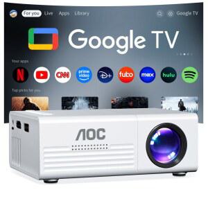 빔프로젝터 AOC 미니 프로젝터 TFT LCD Wifi 블루투스 스마트 시네마 야외 극장 고화질 미디어 플레이어