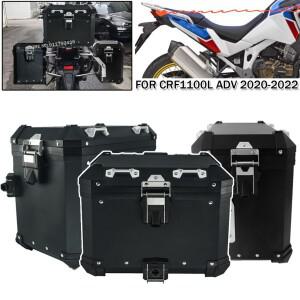 알루미늄 사이드 박스 혼다 CRF1100L 아프리카 트윈 어드벤처 2020 오토바이 트렁크 탑 패니어 러기지 랙