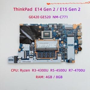 레노버 씽크패드 E14 Gen 2 노트북 메인보드용 NM-C771 라이젠 R3-4300U CPU RAM:4GB/8GB DDR4