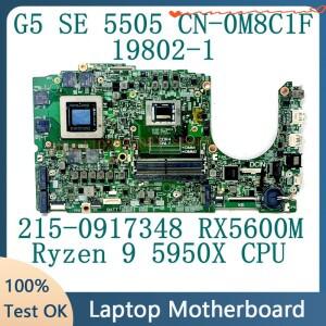 19802-1 0NCW8W 0M8C1F 0JT83K 델 G5 5505 노트북 마더보드 R5-4600H CPU 6GB-GPU DDR4